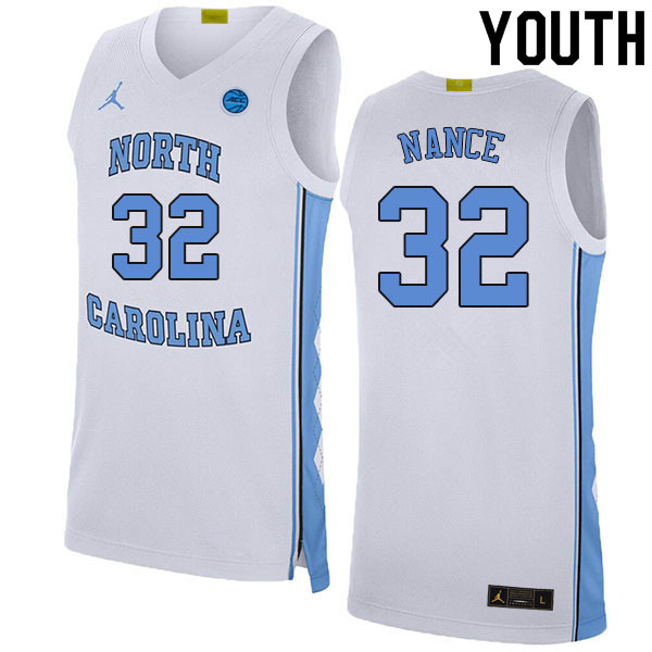 Youth #32 Pete Nance North Carolina Tar Heels College Basketball Jerseys Sale-White